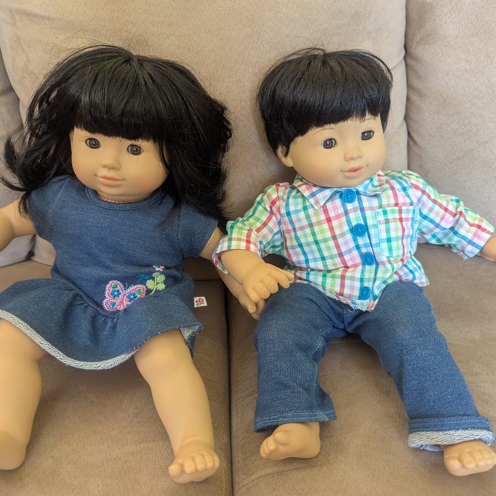 American Girl Asian Boy girl Twin Dolls